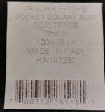 Genuine Jaguar F-Type Silk Pocket Square Handkerchief Blue 35x35 50JSTFPSB