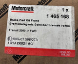 Genuine Ford Transit FY 2000-06/Tourneo Motorcraft Front Brake Pads Set 1465168