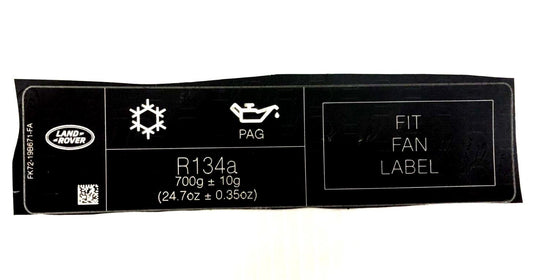 Genuine Land Rover Discovery Sport 2015+ Refrigerant Label LR076507