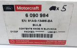 Genuine Ford Motorcraft 12V-5W Bulb Pack Of 5- 6090984