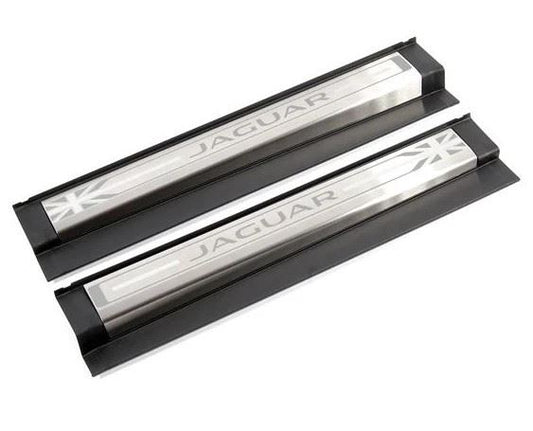 Genuine Jaguar F-Type 2014+ Union Jack Flag Enhancement Treadplates - T2R5985
