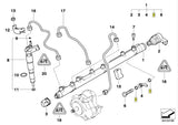 Genuine BMW X5 E90 E91 335D High Pressure Crush Washer Seal Ring - 13512248189