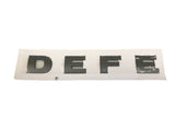 Genuine Land Rover Defender Front Bonnet Name Plate Brunel 'DEFE' -LR058429