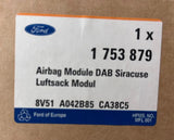 Genuine Ford Fiesta MK7 2008-2012 Air Bag Steering Wheel Module 1753879