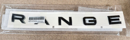 Genuine Range Rover 2022+ Bonnet "RANGE" Badge - Atlas/Bright Chrome - LR172179