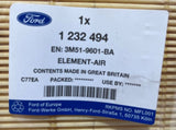 Genuine Ford Focus/C-Max/ Cabriolet 2003-2007 Air Filter 1.8 2.0 TDCI 1232494