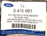Genuine Ford Fiesta 2017+ Rear Floor Mats With Red Stitching - 2478661