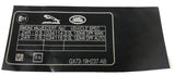 Genuine Jaguar XE Range 2015+ Vehicle Information Label - T4N13790
