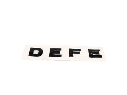 Genuine Defender Front Bonnet Badge Gloss Black Name Plate "DEFE"-LR059130