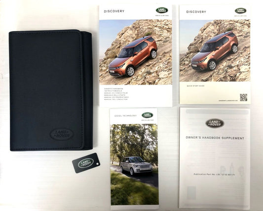 Genuine Land Rover Discovery 5 2017+ Handbook + Navy Leather Wallet + Keyring