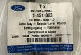 Genuine Ford Focus 2006-2007 Gear Selector Lever Control Cable 1451003