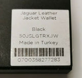 Genuine Jaguar Leather Jacket Wallet - Black - 50JSLGTRXJW