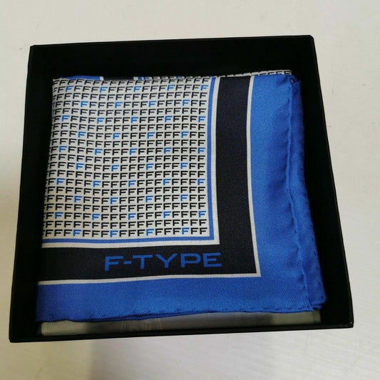 Genuine Jaguar F-Type Silk Pocket Square Handkerchief Blue 45x45 50JSTFTPSB