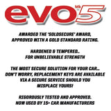 EVO5 Land Rover Disco/Freelander/Velar Locking Wheel Nuts Set Of 4 M14 x 1.5