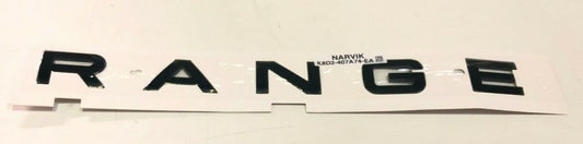 Genuine Range Rover Evoque 19-21 Rear 'Range' Name Plate Gloss Black LR114373