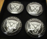 Genuine Jaguar XF XE FPace EPace Carbon Fibre Center Caps Set - JX5M-1A096-AA
