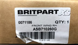 BRITPART Land Rover Defender 1987-2016 Front RH Wing Panel - ASB710260G