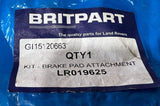 Britpart Land Rover Disco 3/4/Range Rover Front Brake Caliper Clips x4 LR019625