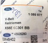 Genuine Ford Fiesta DX/Focus CAK/Ka CCQ/Street KA Driving V- Belt 1089877