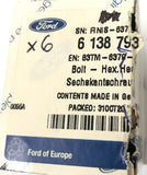 Genuine Ford Bolts M10x21.99MM (Pack of 6 Bolts) 6138793