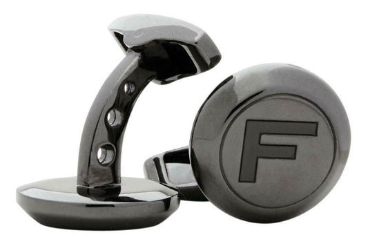 Genuine Jaguar New F-Type 'F' Cufflinks Gun Metal Grey - 50JJCLFCB