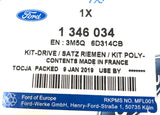 Genuine Ford Focus/Transit Drive Belts Kit - 1346034