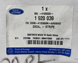 Genuine Ford Ranger 2015-2019 WILDTRAK RH Door Decal - 1920039