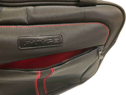 Sacoche pour ordinateur portable / porte-documents Jaguar F-type authentique noir/rouge