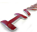 Hawke Chrom mit roter Füllung, Schriftzug auf Motorhaube und Kofferraum