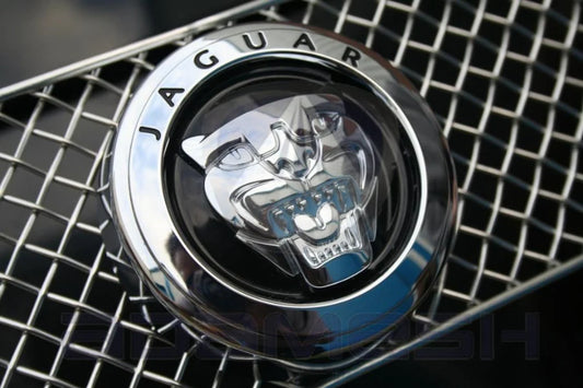 Jaguar-Emblem und Sockel
