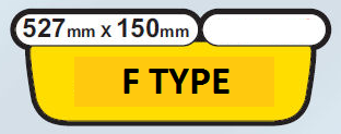 Jaguar F Type Rear Shaped Number Plates