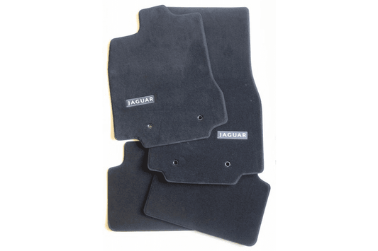 Tapis de sol Jaguar Flint avec bordure en charbon de bois chaud (2011-2015)