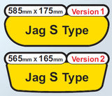 Jaguar S Type Rear Shaped Number Plates