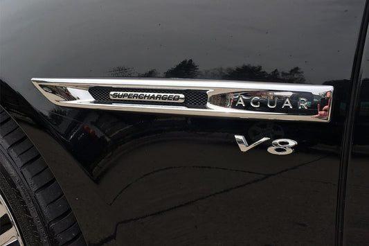 Jaguar V8 Front Fender Badges - Pair