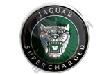 Badge de capot vert Super Charged pour Jaguar XKR et XK8