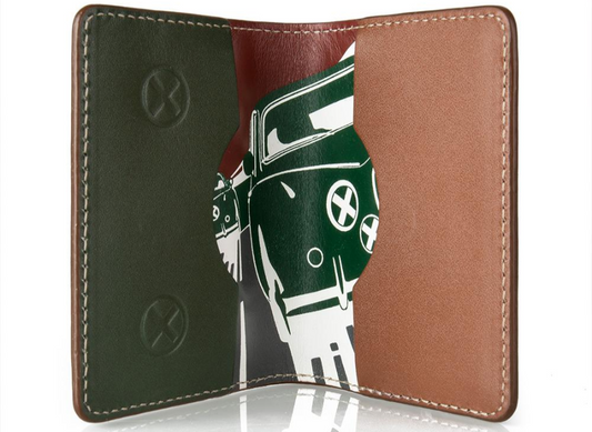 Genuine Jaguar Heritage Logo Dynamic Graphic Leather Card Holder