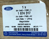 Genuine Ford KA CDU 2015-2018 Lifting Jack Assy 1874317