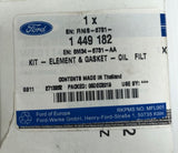 Genuine Ford Everest EP/ES/Ranger ET Oil Filter Element & Gasket Kit 1449182
