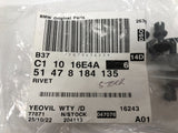 Genuine BMW E46 E90 Boot Loading Sill Trim Rivet Clip Clamps 6PCS - 51478184135
