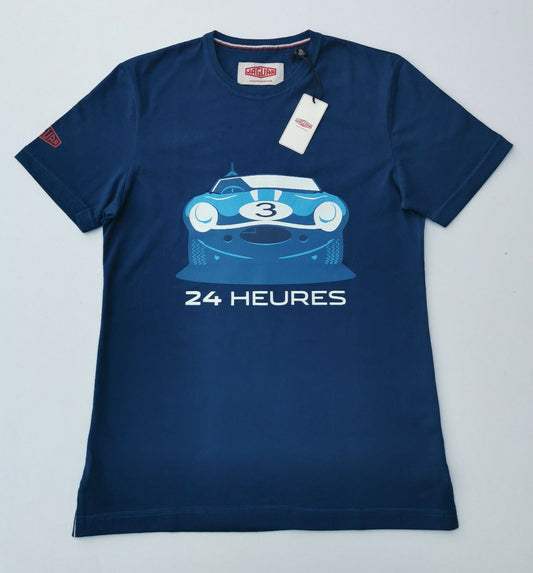 Genuine Jaguar DType Le Mans Winner 3 '57 24 Heures Tshirt Navy 50JLEMANPSTNTEE
