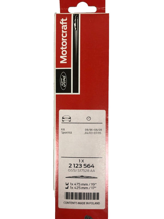 Genuine Ford KA 1996 - 2008 MK1 Front Wiper Blade Kit 17" & 19"- 2123564/1850549