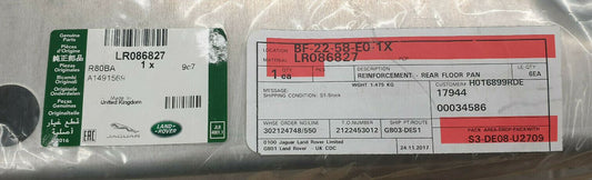 Genuine Land Rover Discovery 5 17+ Center & Rear Floor Pan Stiffener - LR086827