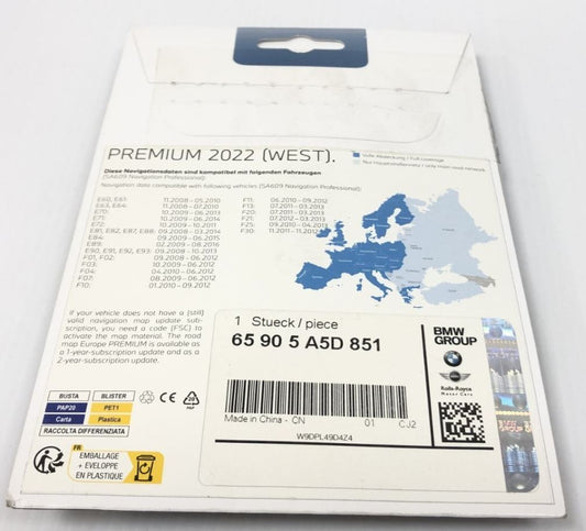 Genuine BMW E60 E61 E70 E81 F01 Europe West 2022 USB Update - 65905A5D851