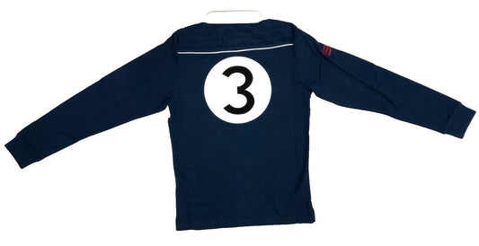 Genuine Jaguar Navy Ruby Top with Number 3 on the back 50JLEMRUGBYNVYXS