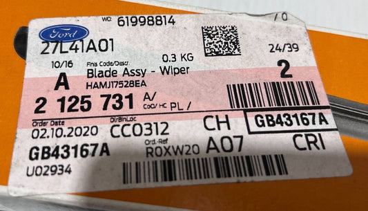 Genuine Ford Omnicraft Fiesta MK4/Focus MK1 Passenger Wiper Blade 2125731