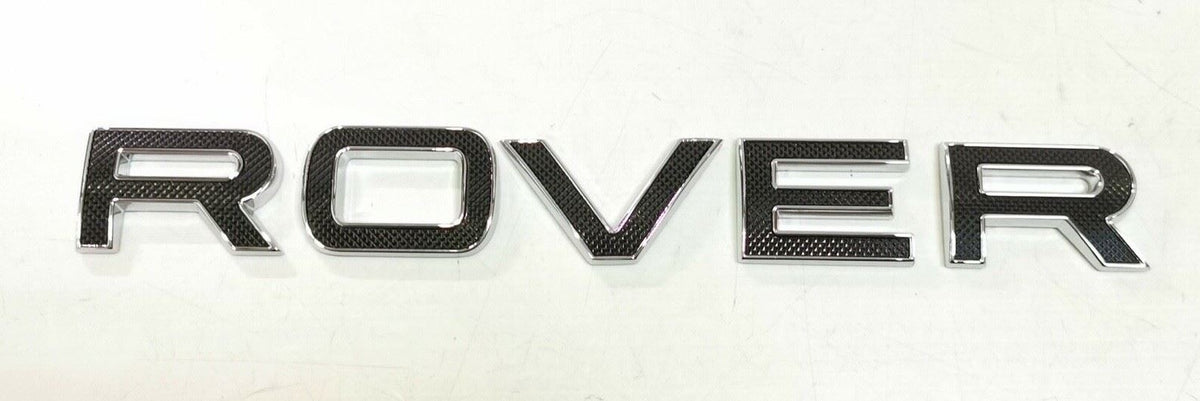 Genuine Range Rover 2013+ Black And Bright Chrome Rover Name Plate LR076942