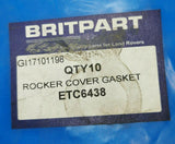 Genuine Britpart Defender 86-06 2.5L Turbo Diesel Rocker Cover Gasket - ETC6438