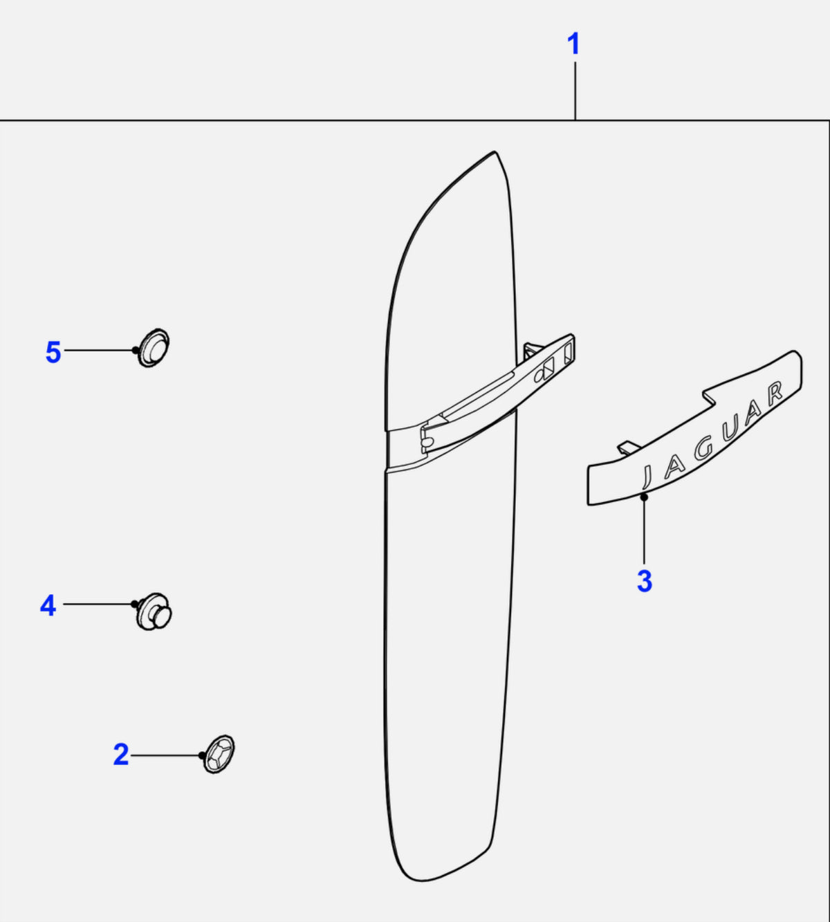 Genuine Jaguar XF Chrome Side Wing Vent - Right