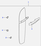 Genuine Jaguar XF Chrome Side Wing Vent - Right