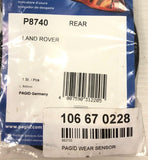 Genuine Pagid Rear Wear Sensor (for Jaguar / Land Rover / Range Rover) 106670228